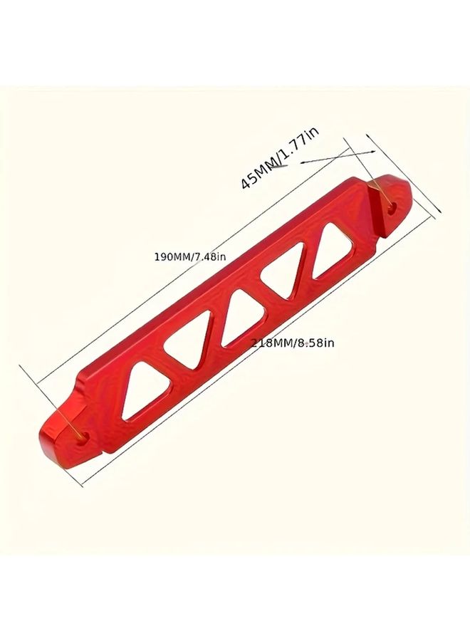 Universal Red Aluminum Alloy Car Battery Holder Strap With J Bolts Bracket - Image 4