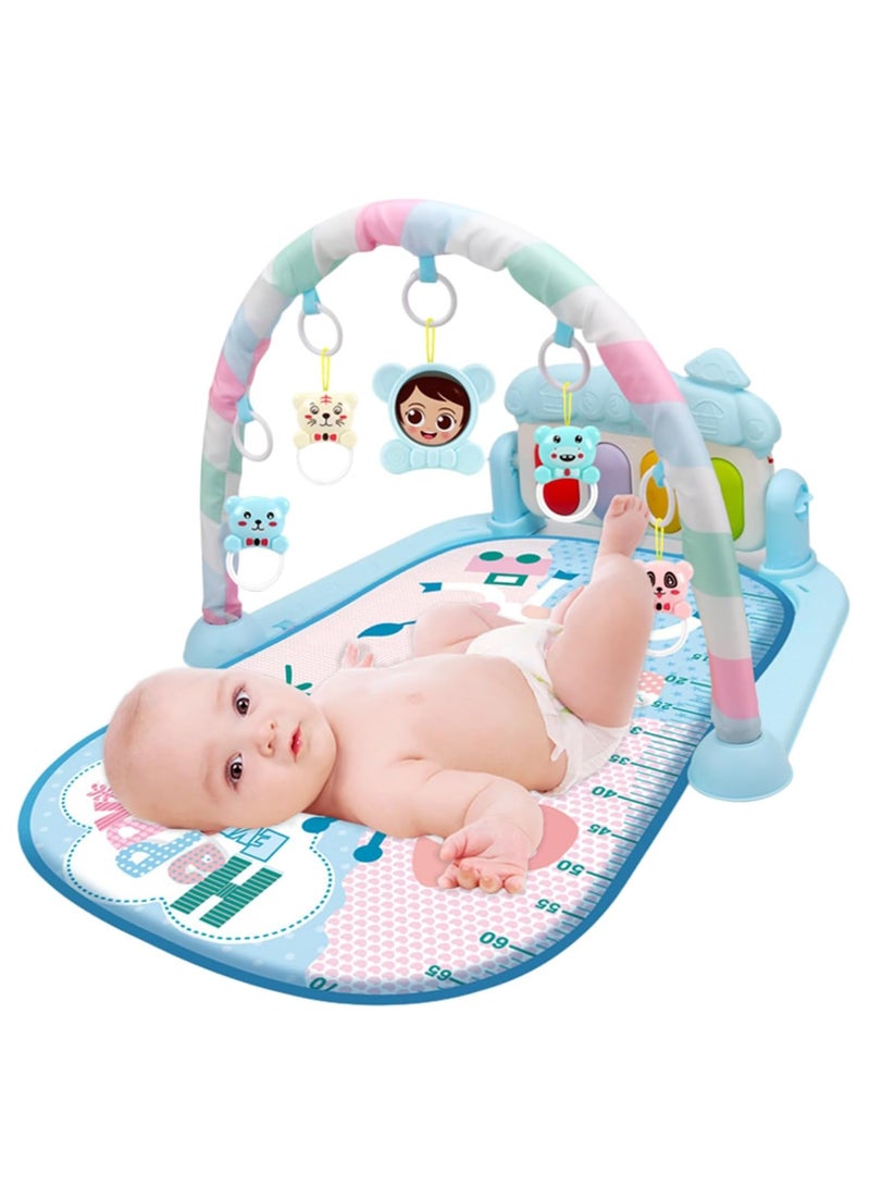 Baby Gym Play Mats, Kick and Play Piano Gym Mats, Detachable Tummy Time Mat with Music and Lights, Musical Electronic Learning Toys (Multiple Designs) - Image 1