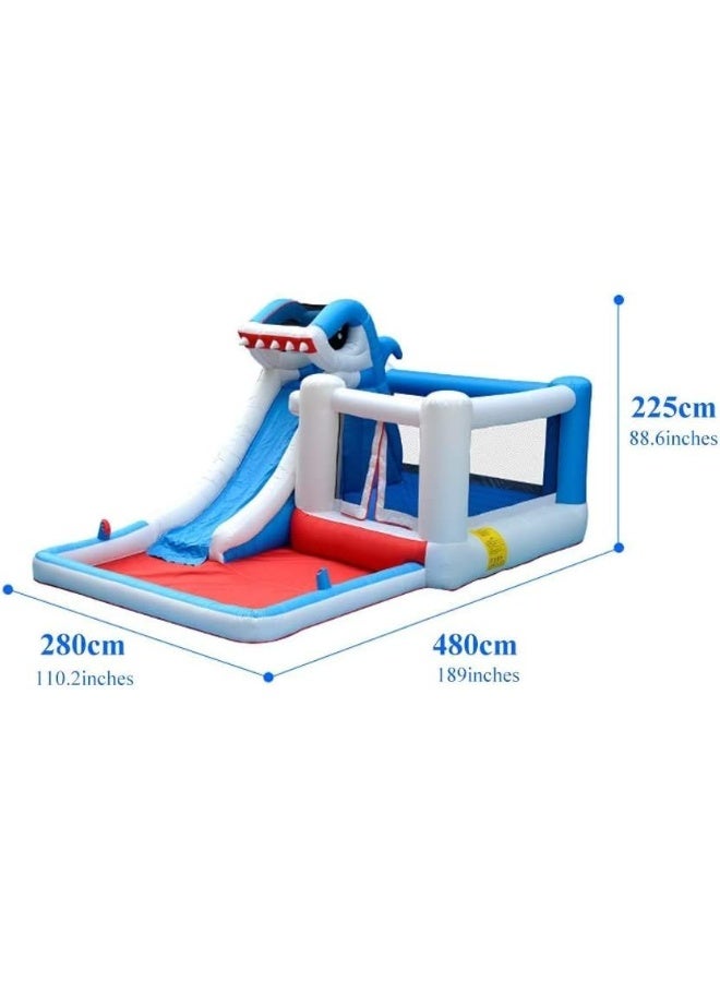 Rainbow Toys قلعة قفز RBW TOYS ملعب ترامبولين قلعة قابلة للنفخ منزل منزلق أطفال ألعاب خارجية تسلق صخري قلعة شقية (2A قابلة للنفخ) - Image 3