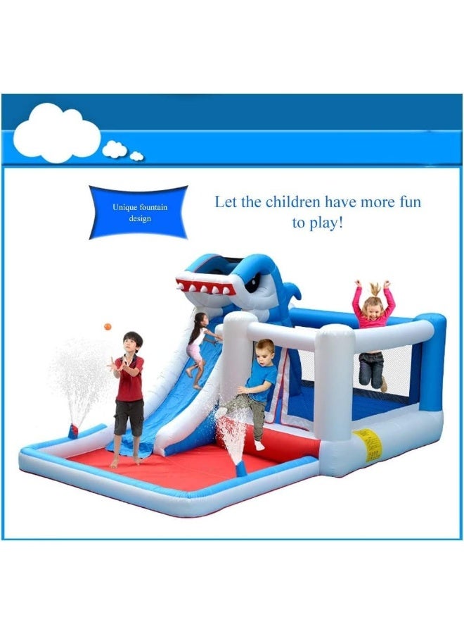 Rainbow Toys قلعة قفز RBW TOYS ملعب ترامبولين قلعة قابلة للنفخ منزل منزلق أطفال ألعاب خارجية تسلق صخري قلعة شقية (2A قابلة للنفخ) - Image 2