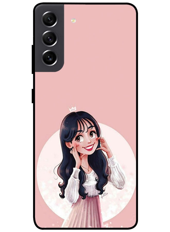 EYE CATCH Protective Case Cover For Samsung Galaxy S20 FE Smart Series Printed Protective Case Cover for Samsung S20 FE Girl Making Smile - Image 1