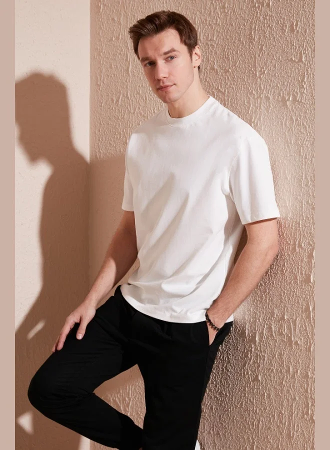 Buratti  Buratti Cotton Relaxed Fit Zero Collar T Shirt Men's T SHIRT 5905446 for Men | Best Price UAE