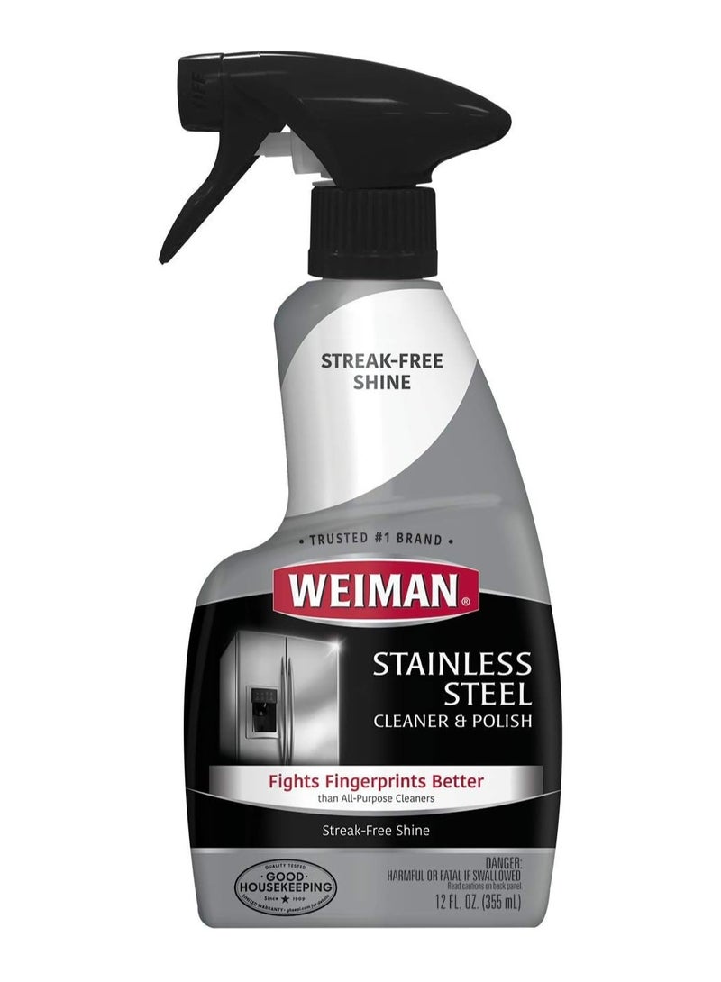 Weiman Stainless Steel Cleaner & Polish Fights Fingerprints Better than all-purpose Cleaners Streak-free shine - Image 1