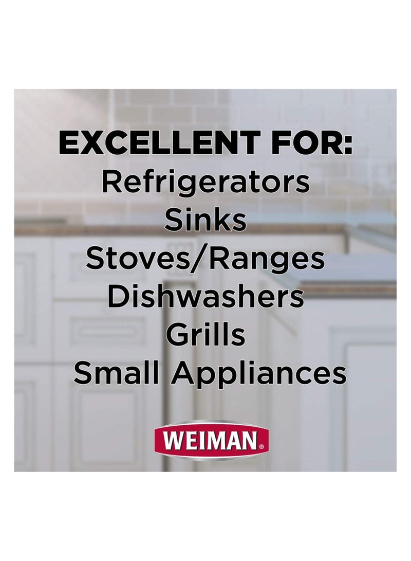 Weiman Stainless Steel Cleaner & Polish Fights Fingerprints Better than all-purpose Cleaners Streak-free shine - Image 2