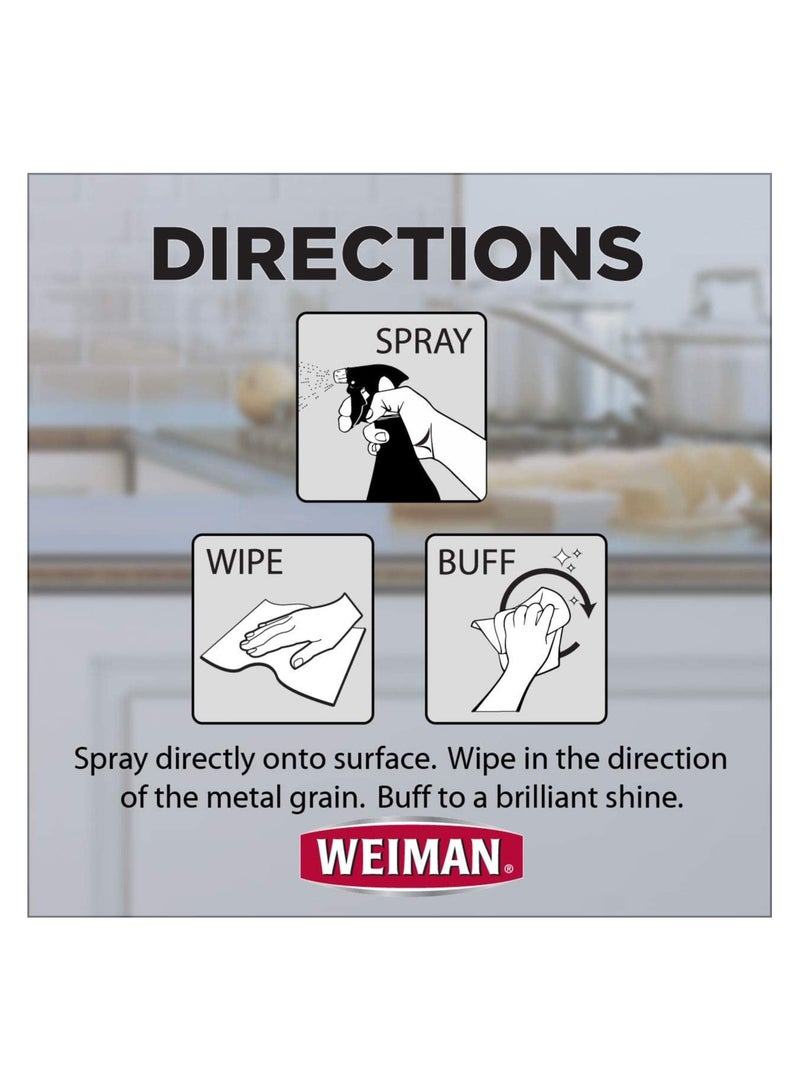 Weiman Stainless Steel Cleaner & Polish Fights Fingerprints Better than all-purpose Cleaners Streak-free shine - Image 5