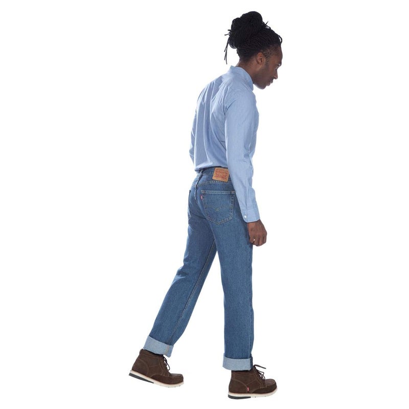 Levi's جينز ليفي's للرجال 505 بقصة عادية (متوفر أيضًا في الحجم الكبير والطويل)، (جديد) غسيل حجري متوسط، 32W x 36L - Image 4