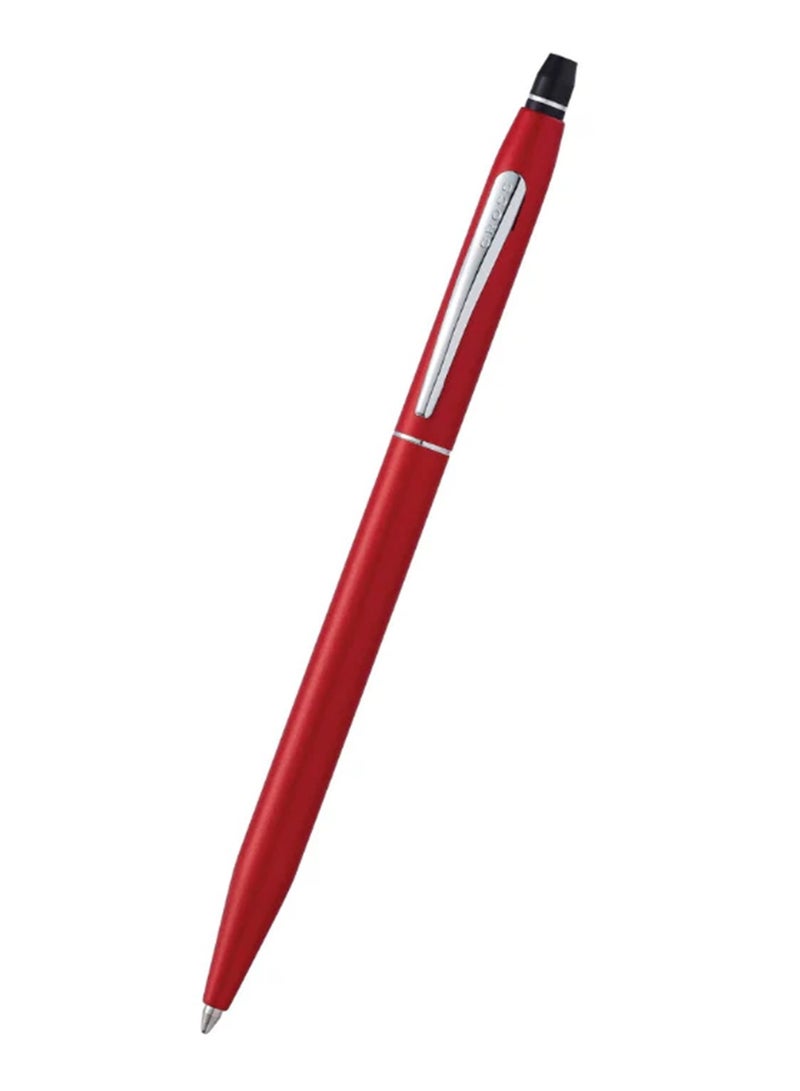 Cross 1-Piece Click Ballpoint Pen In Gift Box Black Ink Red Barrel - Image 1