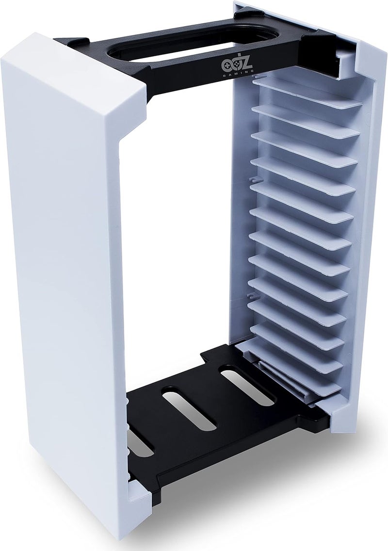 ADZ Game Storage Tower – Universal Video Game Storage – Stores 12 Game or Blu-Ray Disks – Game Holder Rack for PS4, PS5, Xbox One, Xbox Series X/S, Nintendo Switch Games and Blu-Ray Discs - Image 4