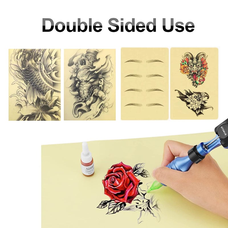 Beoncall Blank Tattoo Skin Practice - Beoncall 20pcs Double Sides Silicone Practice Pads Practice Skin Fake Skin Tattoo Supplies Microblading Skin - Image 4