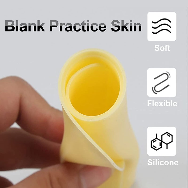 Beoncall Blank Tattoo Skin Practice - Beoncall 20pcs Double Sides Silicone Practice Pads Practice Skin Fake Skin Tattoo Supplies Microblading Skin - Image 2