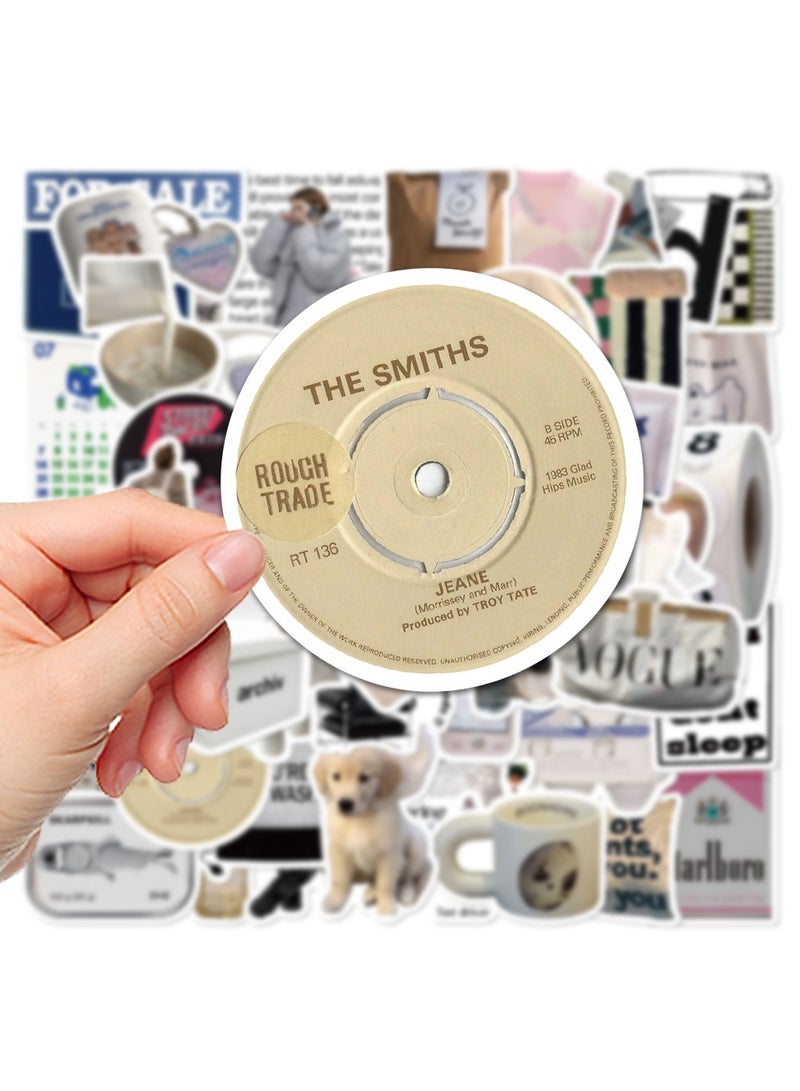 إيهوم 57 قطعة ملصقات كورية بسيطة، دفاتر لابتوب، أكواب ماء، زخرفة غلاف آيباد وهاتف، ملصقات مقاومة للماء. - Image 2