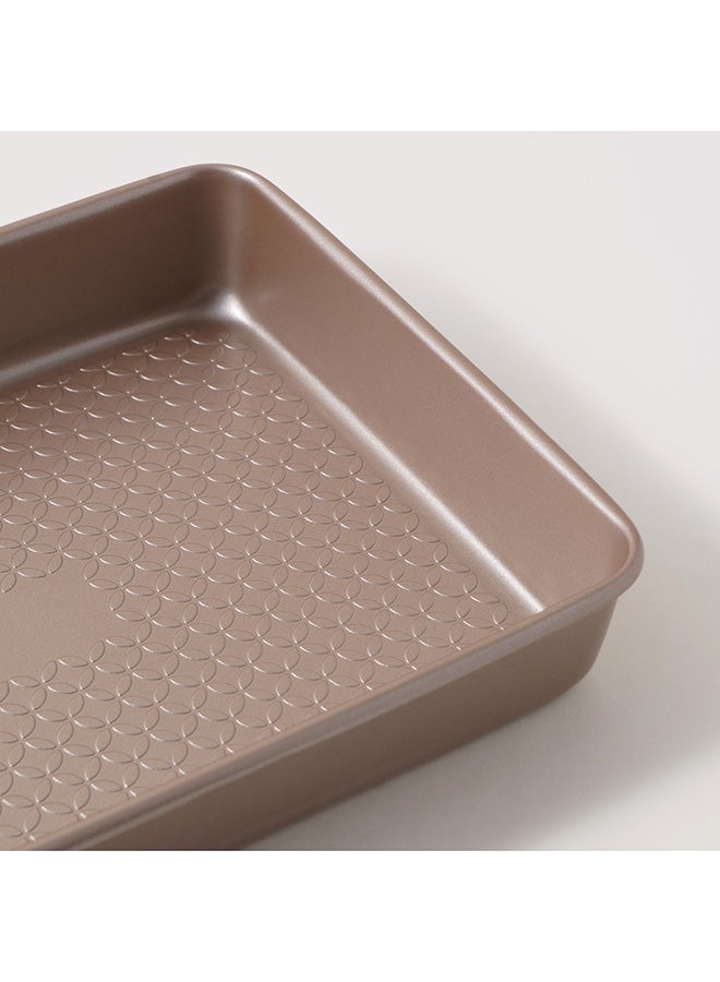 ALBERTO Roaster Pan In Gold With Clovers Texture 28X23Cm - Image 3