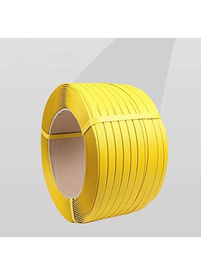 HASANAT ESSENTIALS Hasanat Essentials Polypropylene Heavy Duty Hand Grade Strapping, 4.5-5kgs/11Lbs, 15mm/0.5in, Yellow  - Image 1