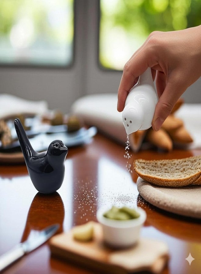 aaBco Ceramic Salt and Pepper Shakers, Salt Pepper Dispenser, Container, Sprinkler | Home | Cafe | Kitchen Table Seasoning Containers - 60 ML (Bird, 1 Set) - Image 4
