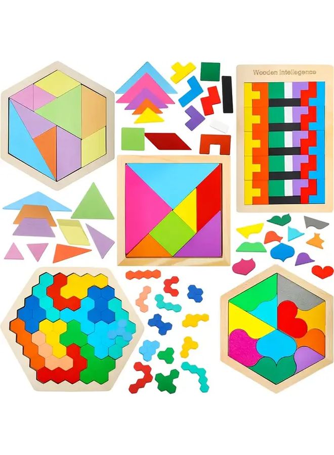 لغز تانغرام تحدي العقل لعبة سفر مع حلول لعبة ذكاء تعليمية هدية - Image 2