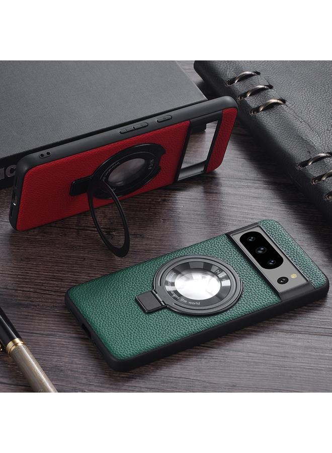 S-TOP Case For Google Pixel 6 Litchi Texture MagSafe Magnetic Ring Phone Case - Image 3