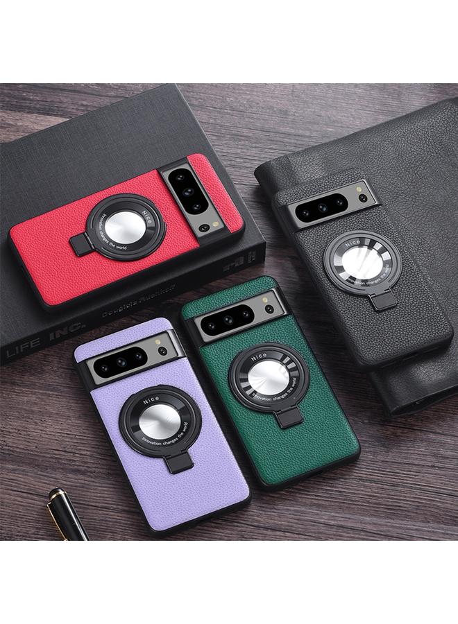 S-TOP Case For Google Pixel 6 Litchi Texture MagSafe Magnetic Ring Phone Case - Image 2