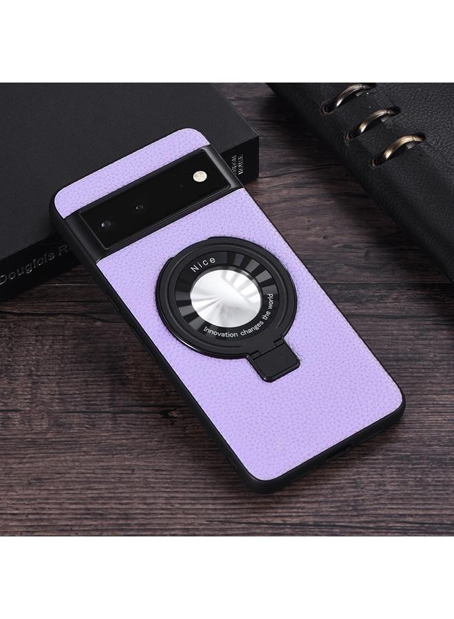 S-TOP Case For Google Pixel 6 Litchi Texture MagSafe Magnetic Ring Phone Case - Image 1