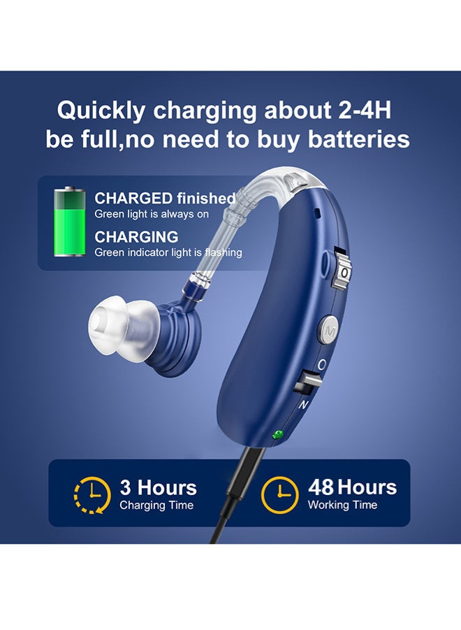 Chixing Rechargeable Hearing Aid for Seniors Adults with Noise Cancelling, 16-Channel Digital Invisible Hearing Aids Amplifier with Volume Control - Image 2