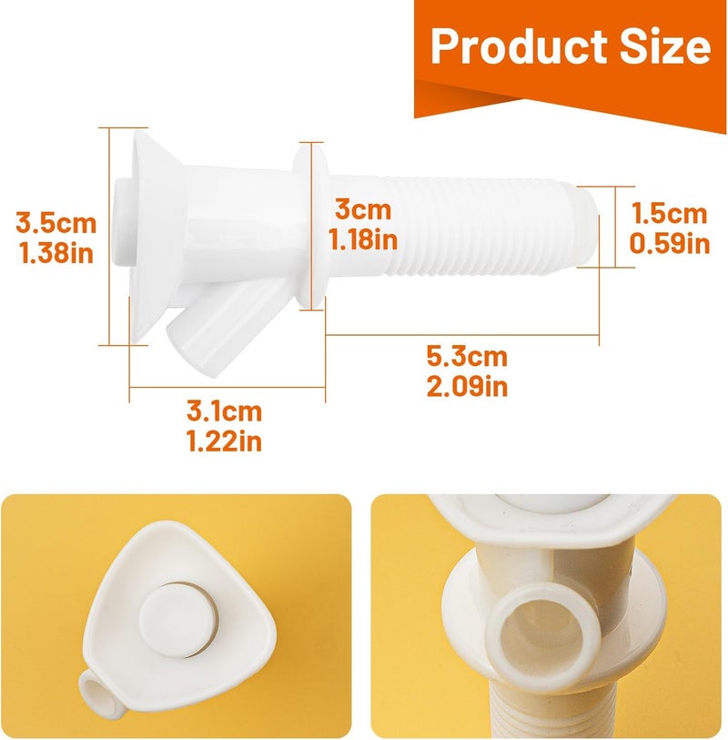 Omoojee Store 3 Pcs Push-Button Cooler Spigot Replacement, Compatible with Rubbermaid Gott Cooler Valve, Durable Beverage Jugs Faucet with Seal Ring - Image 2