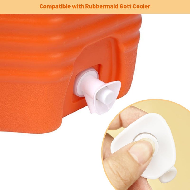 Omoojee Store 3 Pcs Push-Button Cooler Spigot Replacement, Compatible with Rubbermaid Gott Cooler Valve, Durable Beverage Jugs Faucet with Seal Ring - Image 5