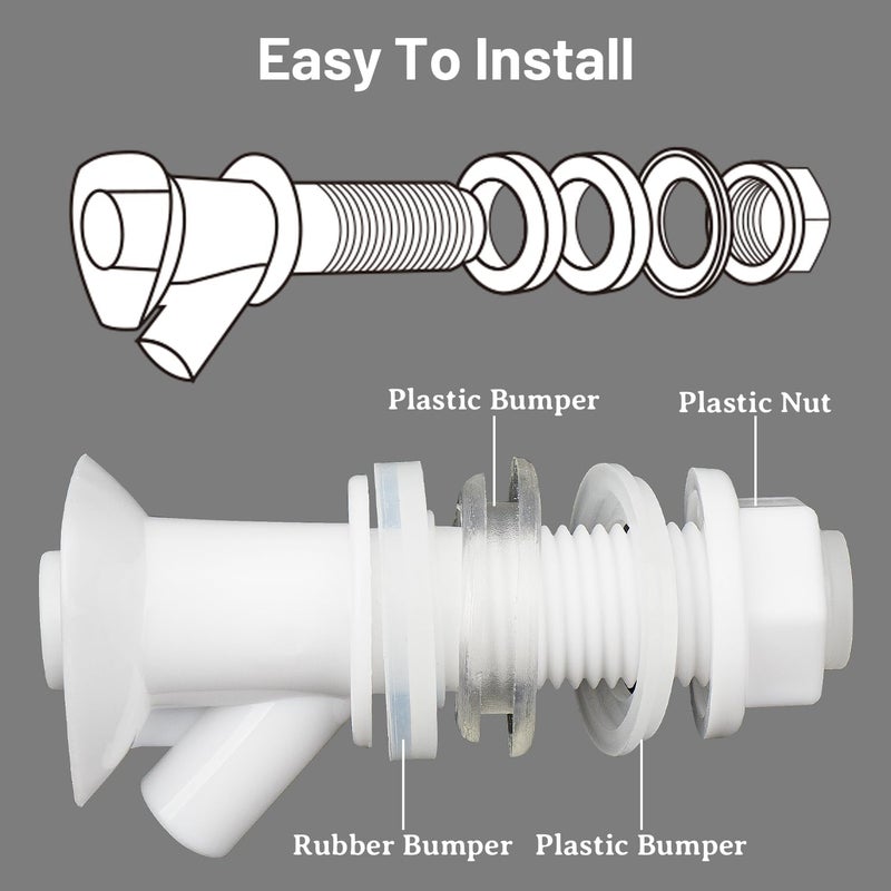 Omoojee Store 3 Pcs Push-Button Cooler Spigot Replacement, Compatible with Rubbermaid Gott Cooler Valve, Durable Beverage Jugs Faucet with Seal Ring - Image 3