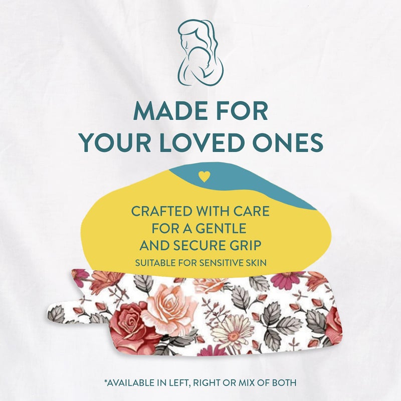 A Simple Patch Nasogastric or Oxygen Tube precut Adhesive Tape Floral Mix x 10 Pack. (Right Side) - Image 3