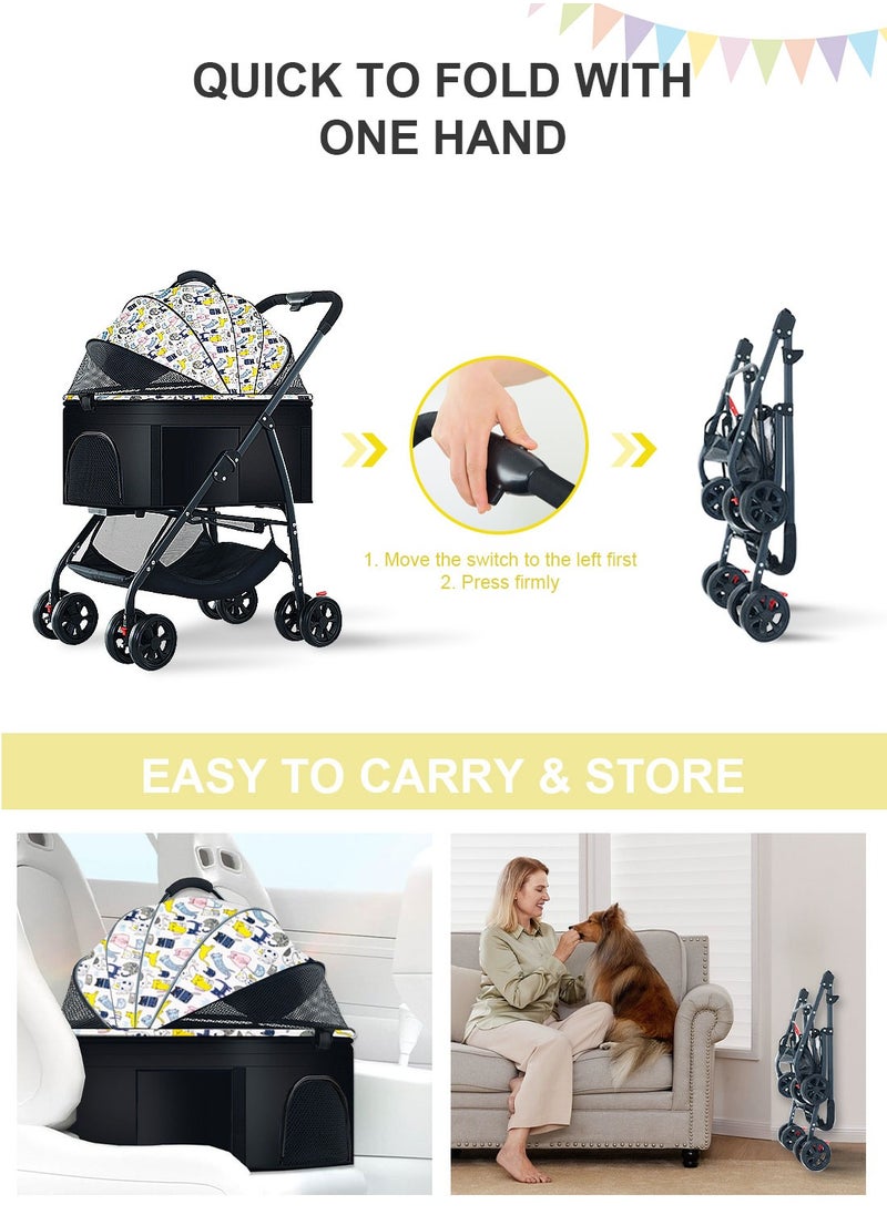 3 in 1 Lightweight Pet Stroller Foldable Pet Cart Foldable Cat Strollers for Cats Dog Stroller for Trave - pzsku/ZD1A6C12F2D576B9DEE97Z/45/_/1728545367/b052059b-cfb7-41cc-be64-4b31162e007f