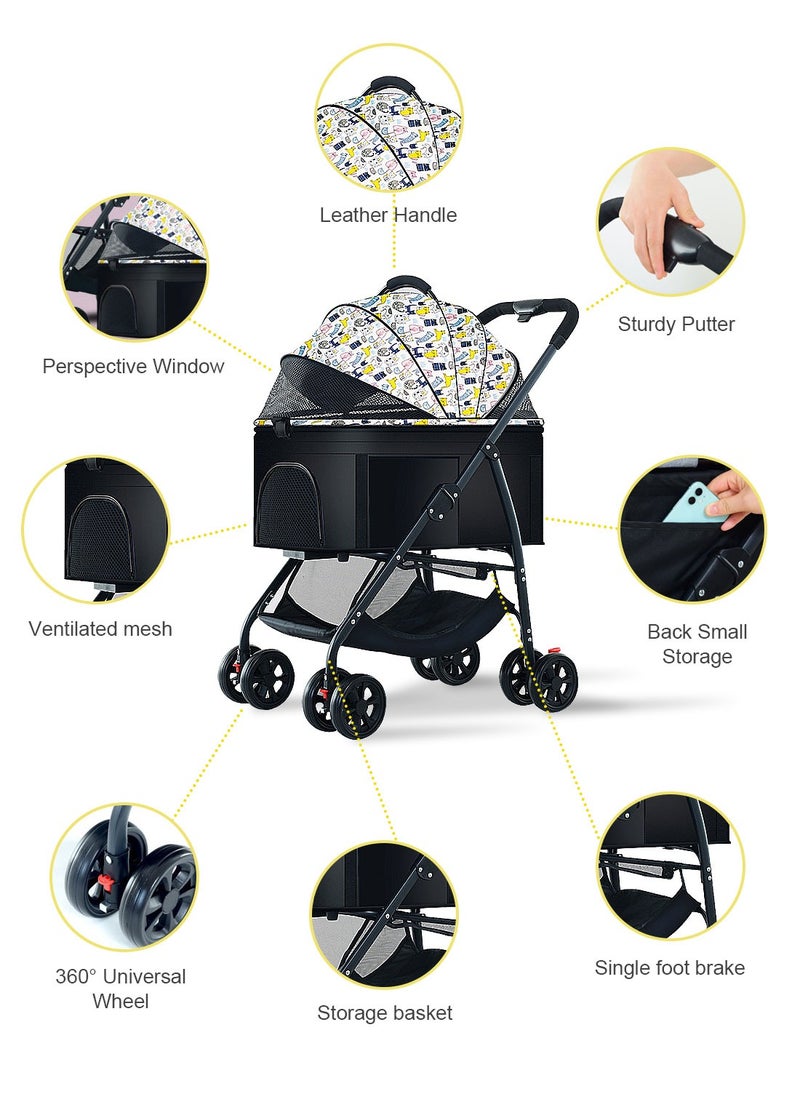 3 in 1 Lightweight Pet Stroller Foldable Pet Cart Foldable Cat Strollers for Cats Dog Stroller for Trave - pzsku/ZD1A6C12F2D576B9DEE97Z/45/_/1728545374/26828c83-f5d1-4f07-b13e-ce235d541db4