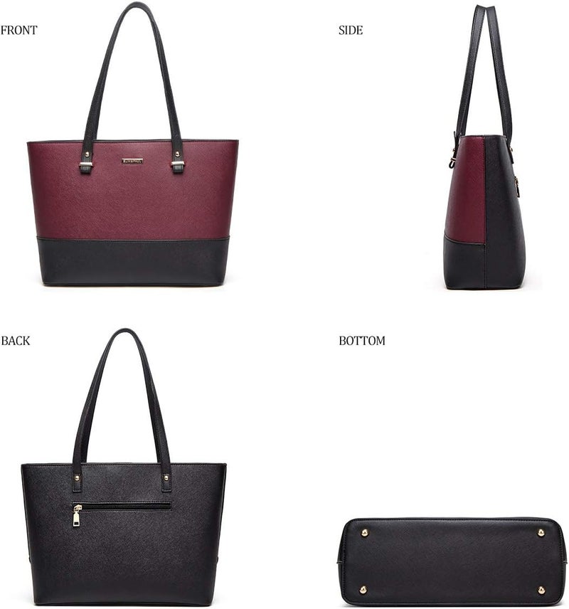 YTL Women Fashion Handbags Wallet Tote Bag Shoulder Bag Top Handle Satchel Purse Set 4pcs - Image 2