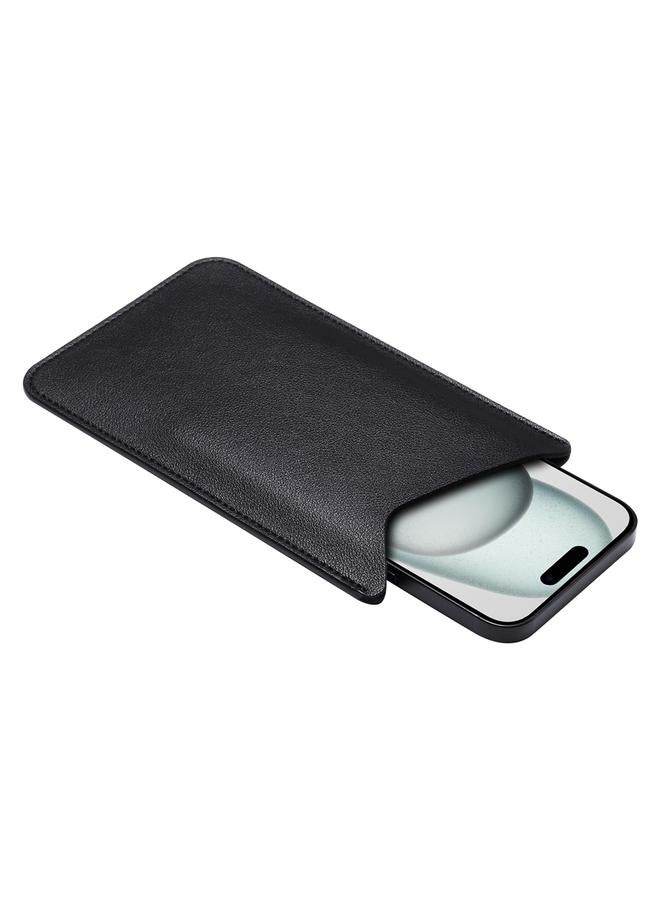Green Tiger Case For 4.8-6.1 inch Simple Open Clutch Bag Universal Nappa Pattern Leather Phone Case  - Image 4