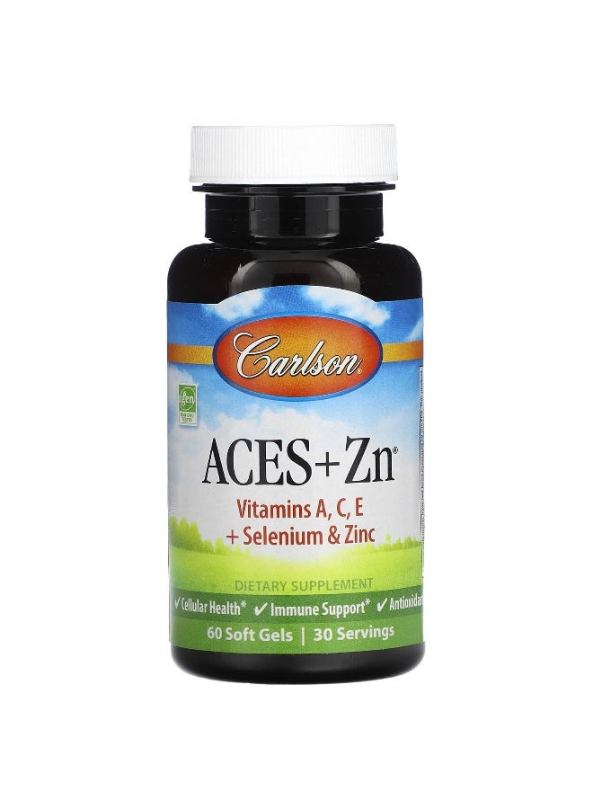 Carlson Carlson, Aces + Zn, 60 Softgels