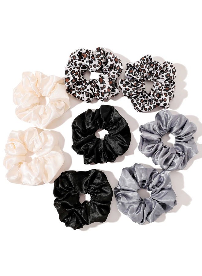 Ivyu Scrunchies Hair Ties for Girls Women Elastics Bands Ponytail Holder Pack of Neutral Hair Accessories Big Large Scrunchie Cute Hairties for Thick Hair - Image 1
