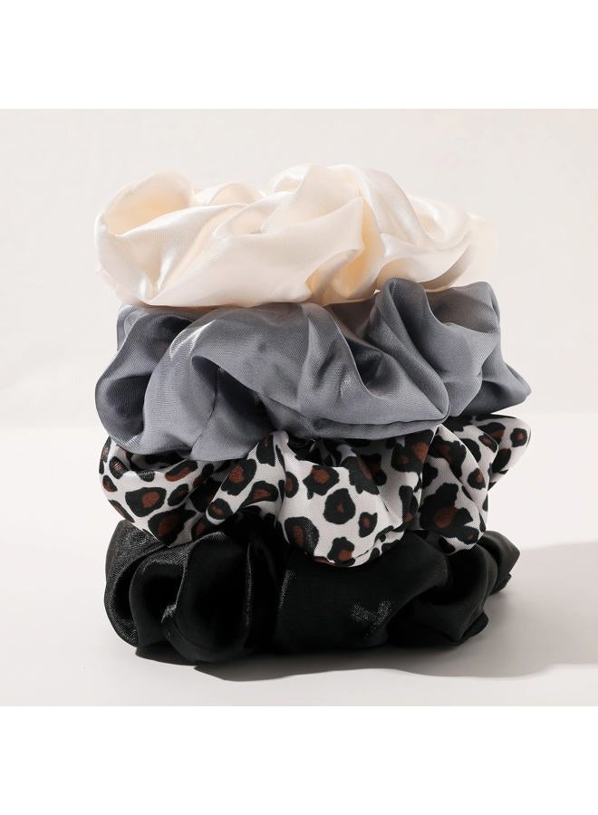 Ivyu Scrunchies Hair Ties for Girls Women Elastics Bands Ponytail Holder Pack of Neutral Hair Accessories Big Large Scrunchie Cute Hairties for Thick Hair - Image 2