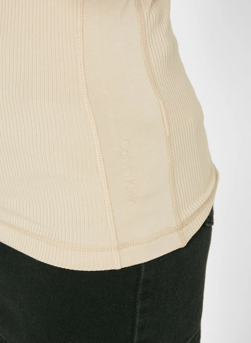 CALVIN KLEIN Ribbed Crew Neck Top
