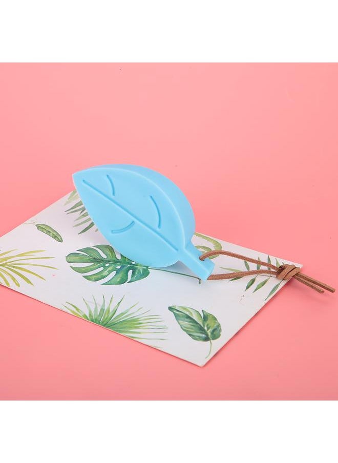 Thoraya 8PCS Leaf Style Safety Door Stopper For Children Prevent Clamp Hand Silicone Doorstop(Blue)  - Image 3