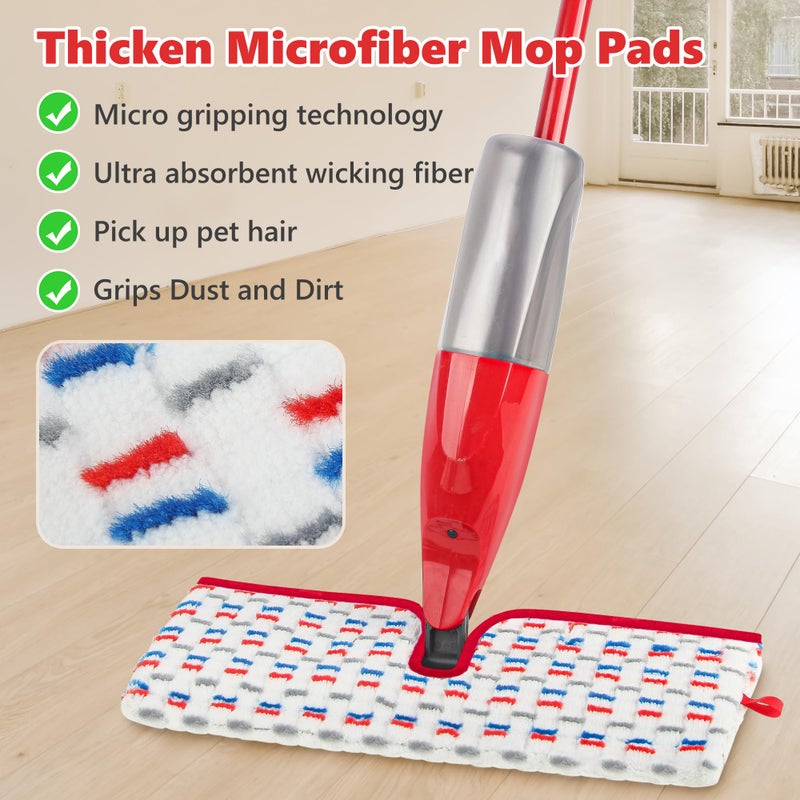 ILAVCOOL منصات MOP الألياف الدقيقة متوافقة مع O-cedar promist max spray mop mop reglable تعبئة وسادات mop استبدال وسادات الألياف الدقيقة الكثيفة منصات الجافة الرطبة تستخدم الجوانب المزدوجة لتنظيف الأرضية (حزمة 6) - Image 3