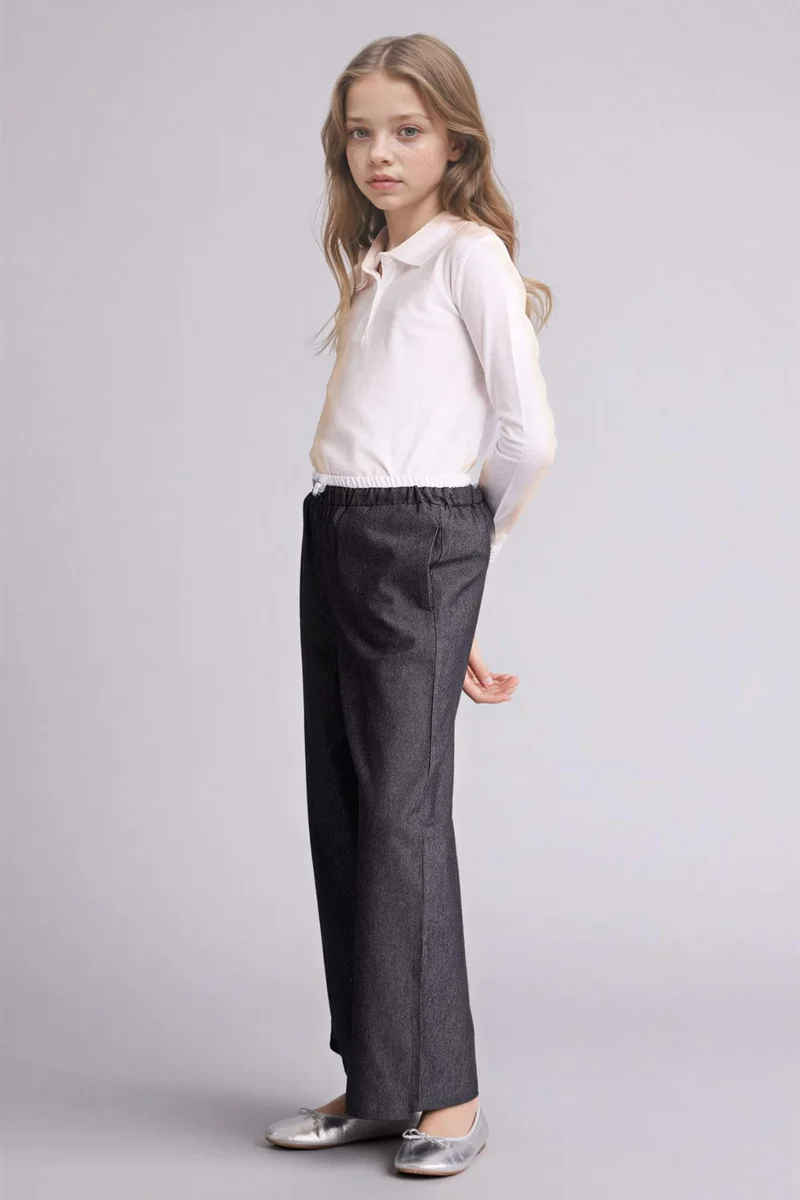 DeFacto Wide Leg Denim Look Trousers