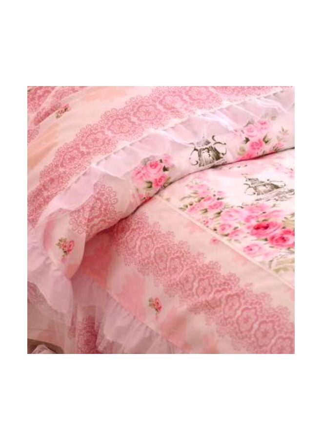 فادفاي طقم لحاف مزين بطبعة زهور، من 4 قطع - Image 4