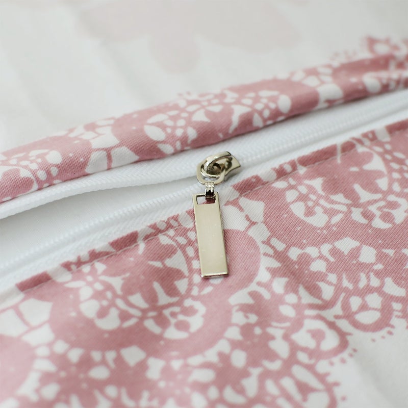 فادفاي طقم لحاف مزين بطبعة زهور، من 4 قطع - Image 3