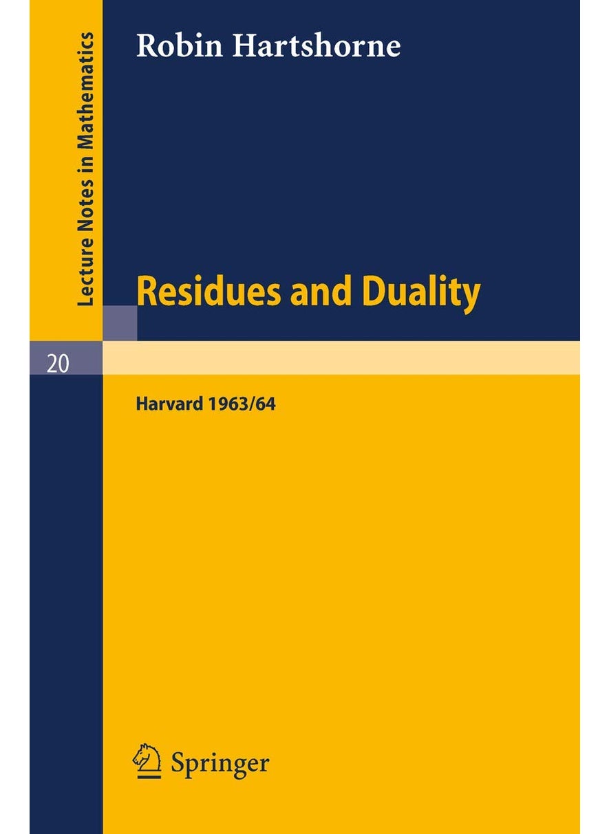 null - Residues and Duality: Lecture Notes of a Seminar on the Work of A. Grothendieck, Given at Harvard 1963 /64 - Image 1