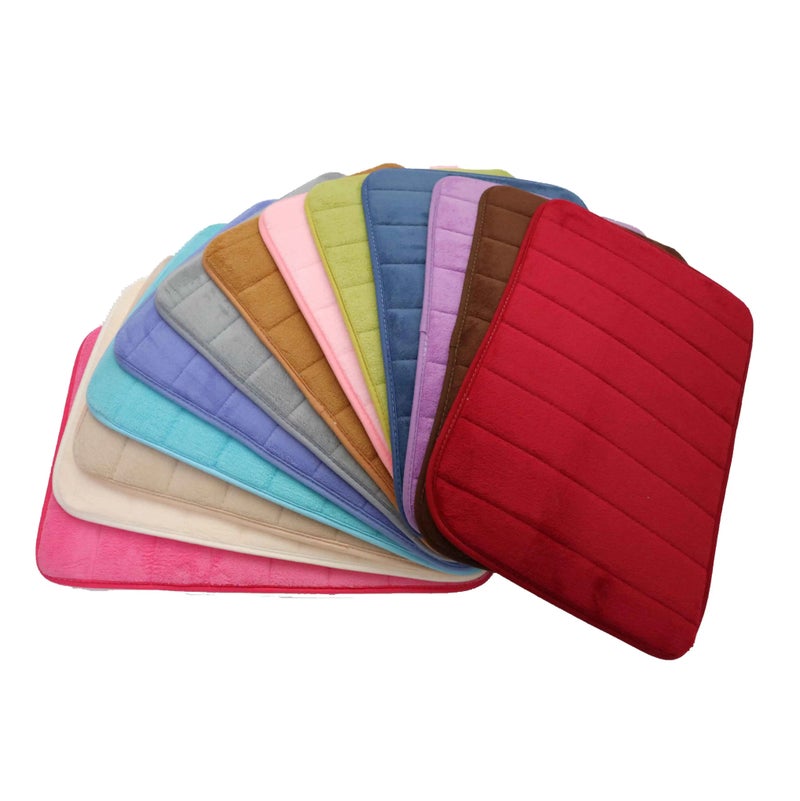 Y&D Luxury Memory Foam Bath Mat - Soft, Absorbent, Quilted, Non-Slip PVC Foam Bathroom Rug - Image 2