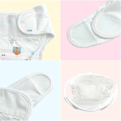 JIZHI 4 Pcs Reborn Baby Doll Diapers Reusable for 17-24 Inch Babydolls, Dolls Underwear Washable Dolls Diapers with Cute Patterns for Lifelike Reborn Baby Doll Accessories - Image 3