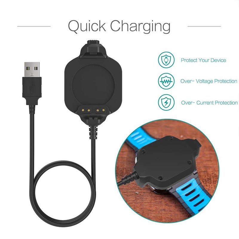 TUSITA Charger Compatible with Garmin Forerunner 920XT Smartwatch - USB Charging Cable Clip Cradle 100cm - Fitness Tracker Accessories - Image 2