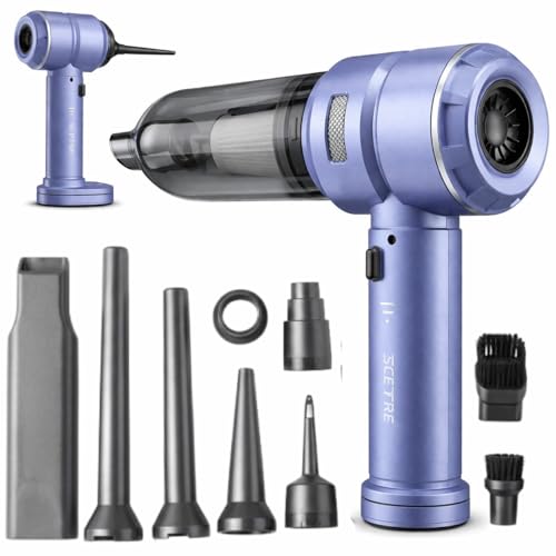 Sceptre Cordless Vacuum Cleaner & Air Duster for Car use| Home & Office use |15000Pa Powerful Suction| Inbuilt 12V Rechargeable Battery| 4-in-1 Wireless Cleaner for Sofa, Bed, Carpet & PC Cleaning - Image 1