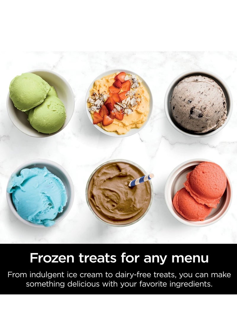 Excefore - Ice Cream Containers with Silicone Lids, Compatible with NC299AMZ & NC300s Series & Creami Ice Cream Makers, BPA-Free & Dishwasher Safe, 0.55L Each(Clear/Grey/Lime/Pink/Acqua) - Image 1