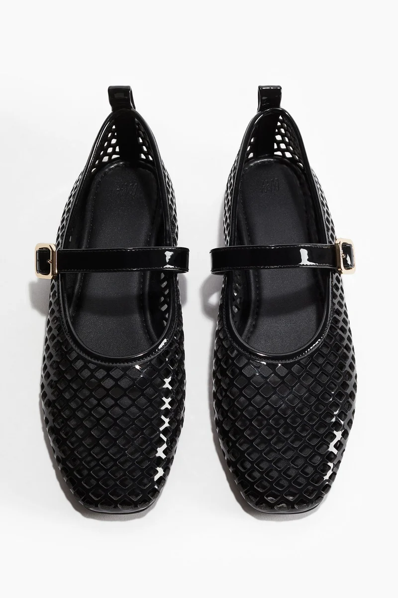 H&M Perforated Mary Jane ballet pumps