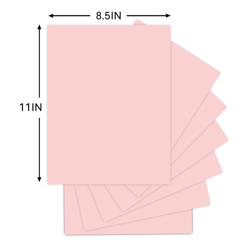 Bonmiy 25Sheets Light Pink Cardstock Paper, 8.5 x 11 Card stock for Cricut, Thick Construction Paper for Card Making, Scrapbooking, Craft 90 lb / 250 gsm (Light Pink)â€¦ - Image 3
