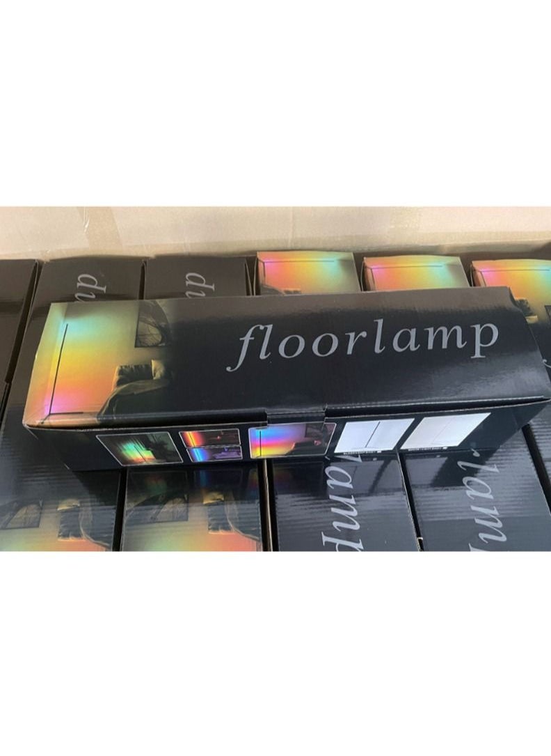 Sharpdo Ambient Floor Lamp Dimmable Standing Lamp w/ Remote Control, Simple Color Changing Game Room Standing Lamp, For Living Room, Bedroom, Game Room Ganeed Modern LED RGB Floor Lamp Black 142 cm