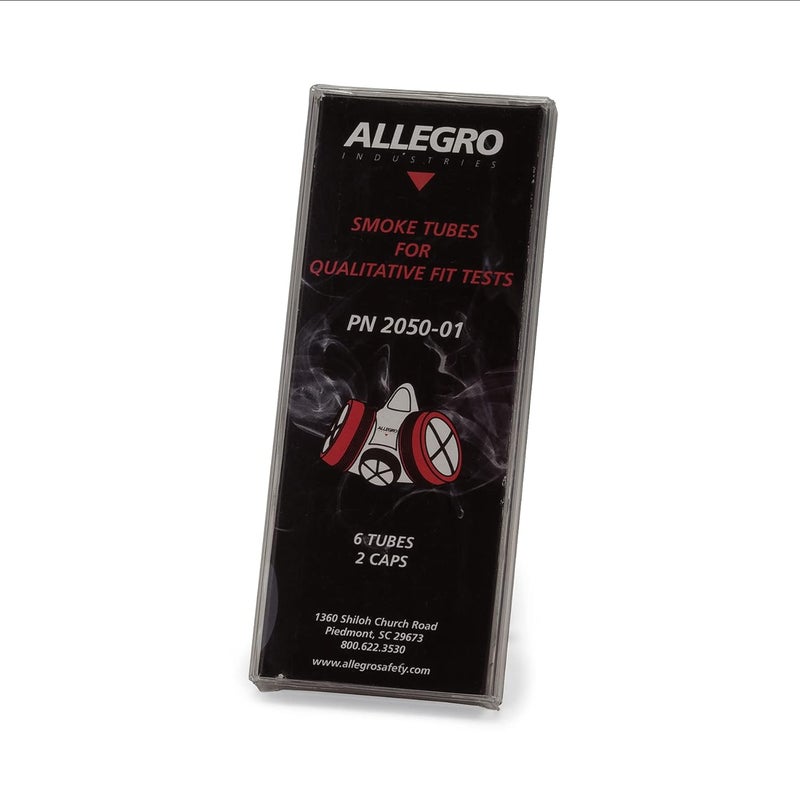 2050-01 | Replacement Smoke Tubes for Qualitative Fit Testing | 6 Tubes with Caps | for Use with 2050 Smoke Test Kit | OSHA-Compliant Respirator Fit Test Refills